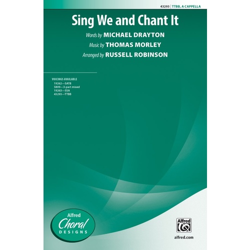 Sing We and Chant It TTBB Choral Sheet Music