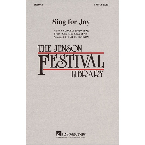 Sing For Joy SAB (Octavo)