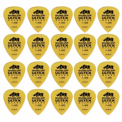20 x Jim Dunlop Ultex Sharp 1.40MM Gauge Guitar Picks 433R Plectrums, Pack
