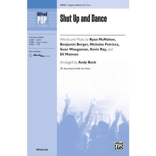 Shut Up and Dance SAB Choral Sheet Music