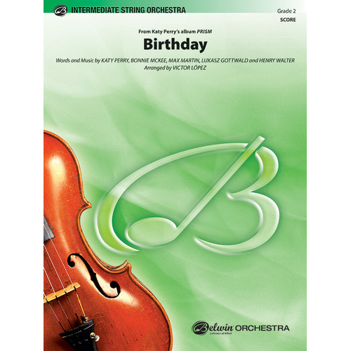 Birthday SO Gr 2 Perry Katy String Orchestra Sheet Music