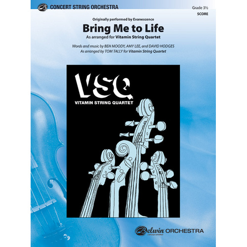 Bring Me to Life String Orchestra Sheet Music Gr 3.5 by Lee Amy