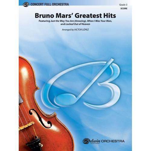 Bruno Mars Hits Full Orchestra Sheet Music Grade 3 - Various - Alfred Music
