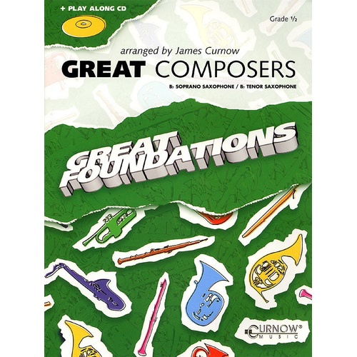Great Composers Sop/Tenor Saxophone Gr 1/2 Book/CD (Softcover Book/CD)
