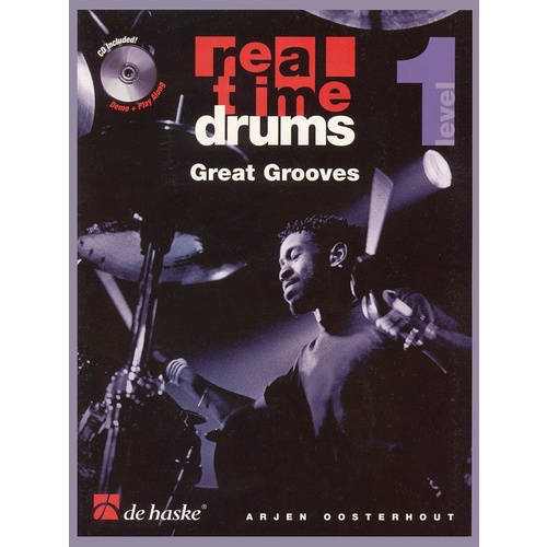 Real Time Drums Great Grooves Lvl 1 Book/CD