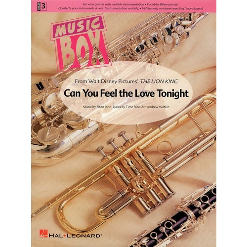 Can You Feel The Love Tonight Flex Quintet Score/Parts