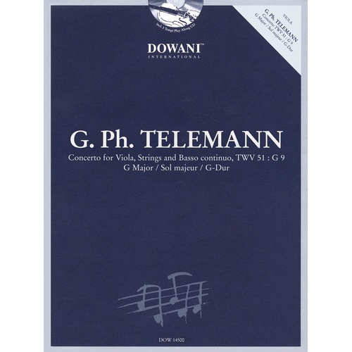 Concerto For Viola G Maj Twv 51 Book/CD (Softcover Book/CD)