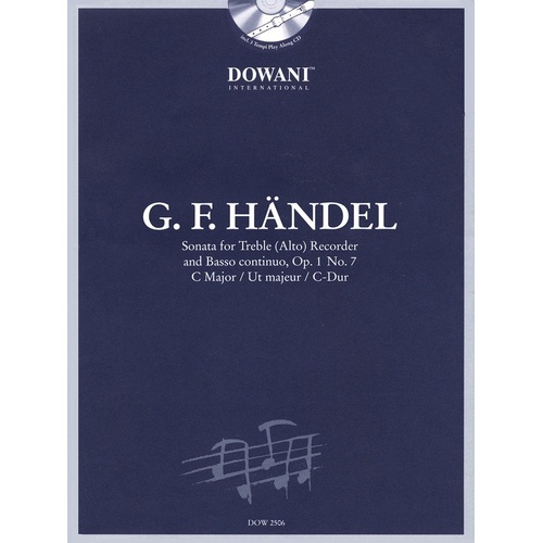 Sonata In C Maj Op 1 No 7 Rec Book/CD