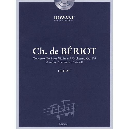 Concerto In A Min Violin/Piano Op 104 No 9 Book/CD     (Softcover Book/CD)