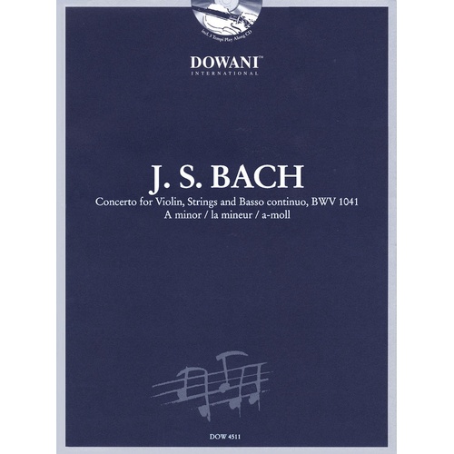 Concerto A Minor For Violin Bwv 1041 Book/CD (Softcover Book/CD)