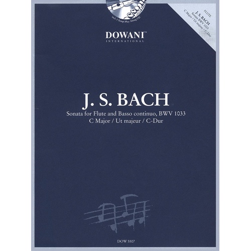 Sonata For Flute C Maj Bwv 1033 Book/CD Flute (Softcover Book/CD)