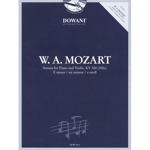 Sonata For Violin Piano Kv 304 Book/CD (Softcover Book/CD)