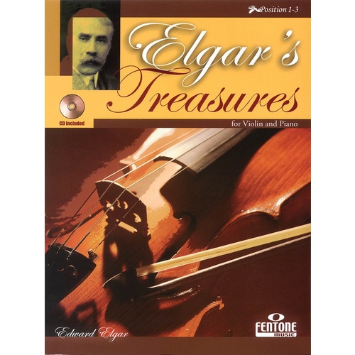 ELGARS TREASURES VIOLIN AND PIANO Book/CD