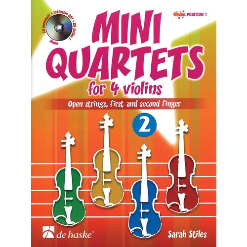 MINI QUARTETS FOR 4 VIOLINS Book/CD V2