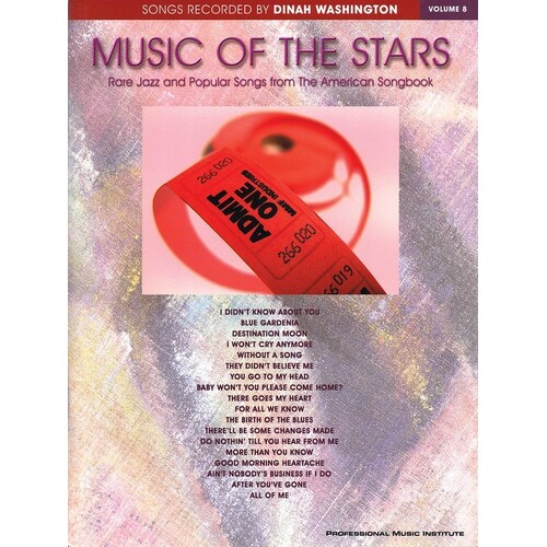 Music Of The Stars Vol 8 Dinah Washington D PVG (Softcover Book)