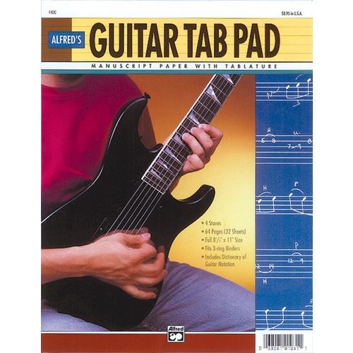 Guitar Tab Pad 64 Pages