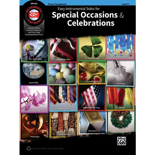 Easy Inst Solos Special Occasions TSax Book/CD