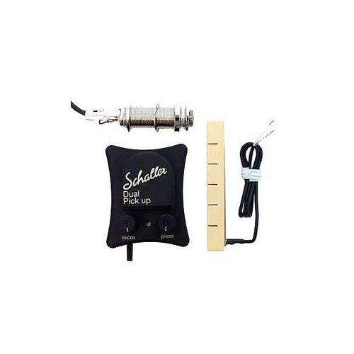 Schaller Pickup-Soundboard Dual Acoustic with 721, Piezo Volume Control, Condenser Microphone, Easy Installation, Low Power Consumption