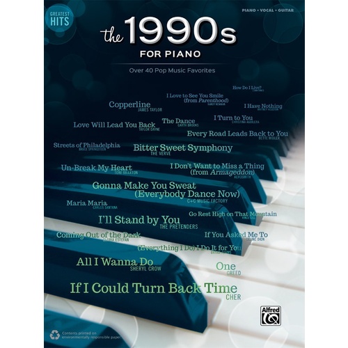 Greatest Hits: The 1990S For Piano PVG