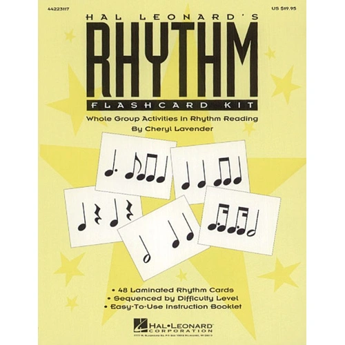Hal Leonard Rhythm Flashcard Kit for Grades 3-8 - 48 Laminated Cards for Rhythm Patterns and Activities
