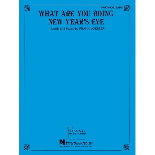 What Are You Doing New Years Eve (Single Music Sheet) (Sheet Music)