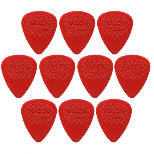 10 x Dunlop Midi Standard .53MM Gauge Guitar Picks 443R Plectrums Red
