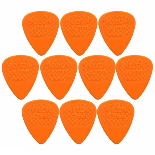 10 x Dunlop Midi Standard .67MM Gauge Guitar Picks 443R Orange