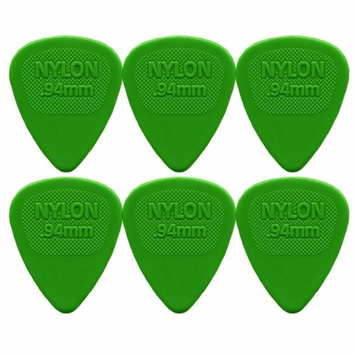 6 x Dunlop Midi Standard .94MM Gauge Guitar Picks 443R Plectrums Green