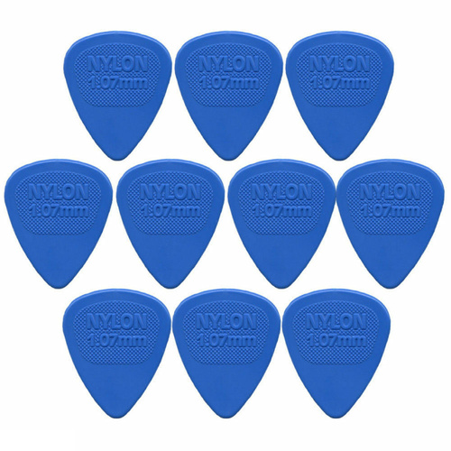 10 x Dunlop Midi Standard 1.07MM Gauge Guitar Picks 443R Blue