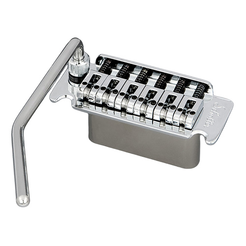 Schaller Vintage Tremolo 13050237 - Chrome, Hardened Steel Plate, Adjustable Saddles, 74.3mm Post to Post, Made in Germany