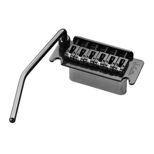 Schaller Vintage Tremolo Black 13050437, 74.3mm Post to Post, Made in Germany, Fully Adjustable Saddles, Hardened Steel Plate
