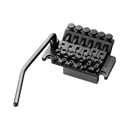 Schaller FR Tremolo Black 13020437.02 with Exchangeable Knife Edges and Steel Saddles, 12" Radius, 10" Nut Radius, Includes Special Studs