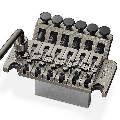 Schaller FR Tremolo Ruthenium 13020637.02 - Double Locking Tremolo System with Exchangeable Knife Edges and Solid Tremolo Block