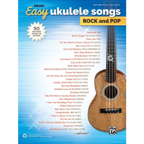 Alfreds Easy Ukulele Songs Rock And Pop