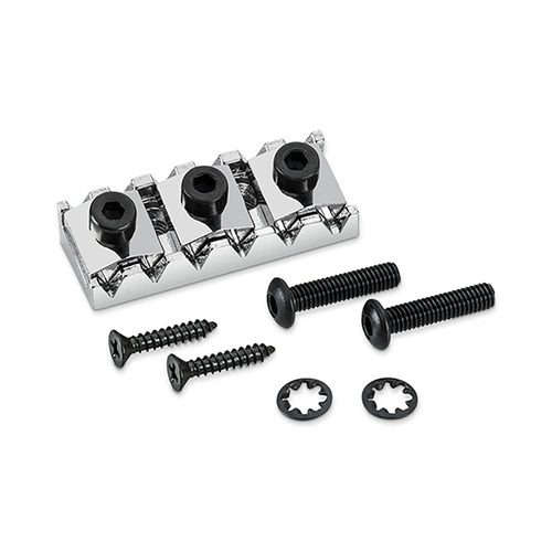 Schaller Tremolo Locknut Chrome R2 10in 41.28mm with Mounting Screws and Rear Bolts