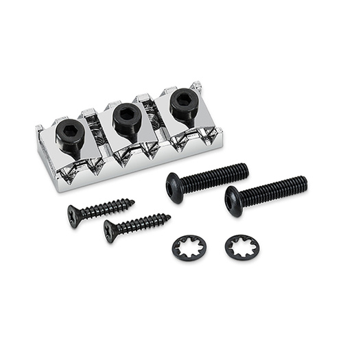 Schaller Tremolo Locknut Chrome R3 42.9mm with Mounting Screws and Rear Bolts