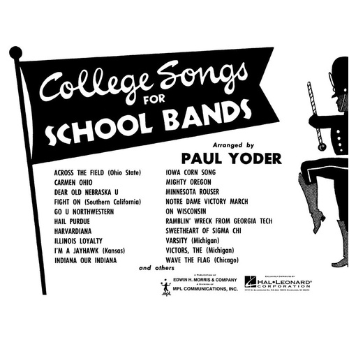 College Songs Marching Band Eb Alto clarinet (Part)
