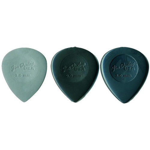 9 x Jim Dunlop Big Stubby Grey Guitar Picks 445R 1mm, 2mm or 3mm