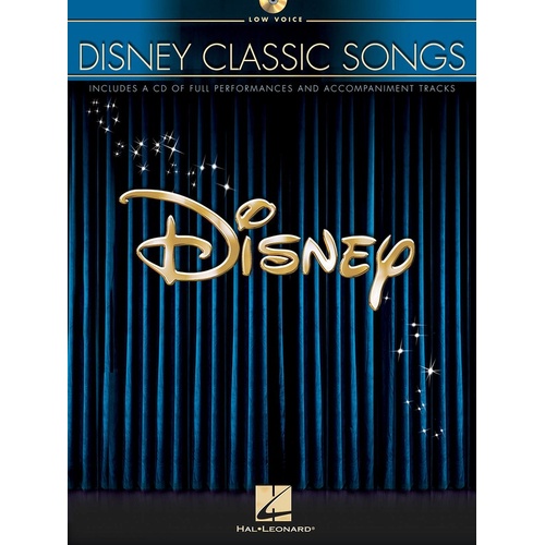 Disney Classic Songs Low Voice Book/CD 