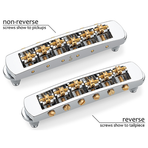 Schaller Guitar Bridge LP Non-Reverse STM M5 Chrome for Les Paul Type Guitars