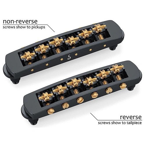 Schaller Guitar Bridge-LP Non-Reverse STM M5 Black for Les Paul Guitars