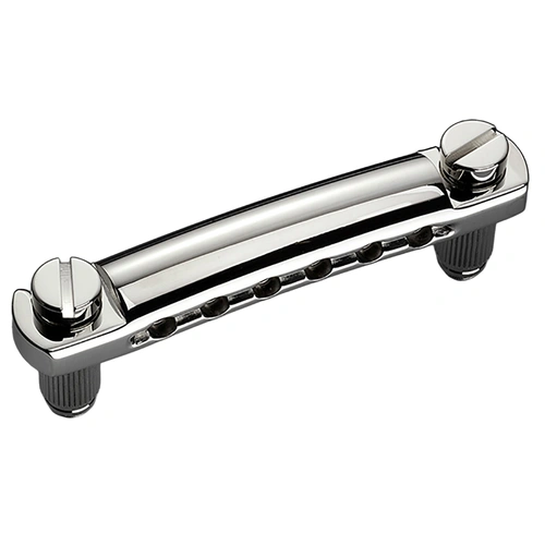 Schaller GTM Series Nickel Stop Tailpiece 12050100 - 82mm Design for GTM Bridges