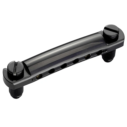 Schaller Guitar Stop Tailpiece Black 12050400 for GTM Bridges, Dist: 82mm