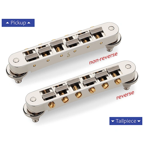 Schaller GTM Guitar Bridge with KTS Titanium Saddles - Nickel Finish