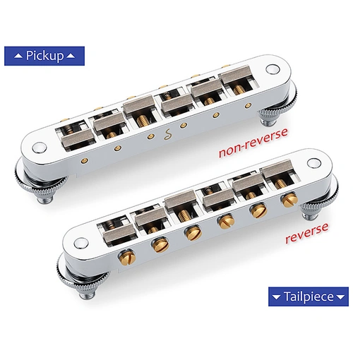 Schaller GTM Guitar Bridge with KTS Titanium Saddles - Chrome Finish