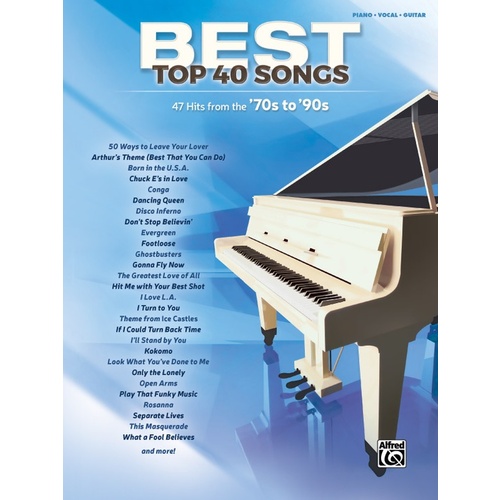 Top 40 Songs of the 70s to 90s PVG Sheet Music