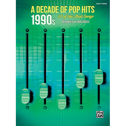 Decade of Pop Hits 1990s - Easy Piano Sheet Music with Chord Symbols and Lyrics