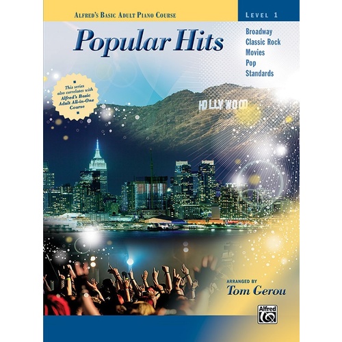 Alfred's Basic Adult Piano Course: Popular Hits Level 1 by Gerou Tom, SKU 44697