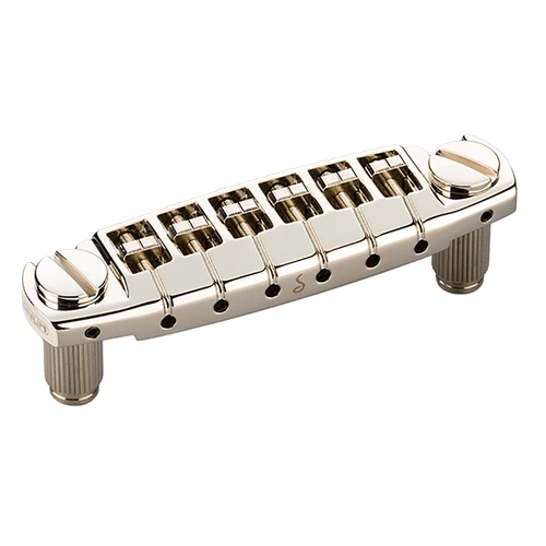 Schaller Signum Guitar Bridge with Adjustable Saddles Nickel