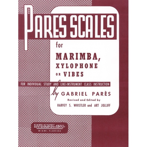 Pares Scales Marimba Xylophone Or Vibraphone (Softcover Book)